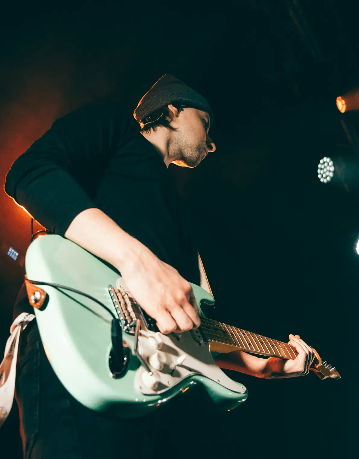 Musician playing at concert